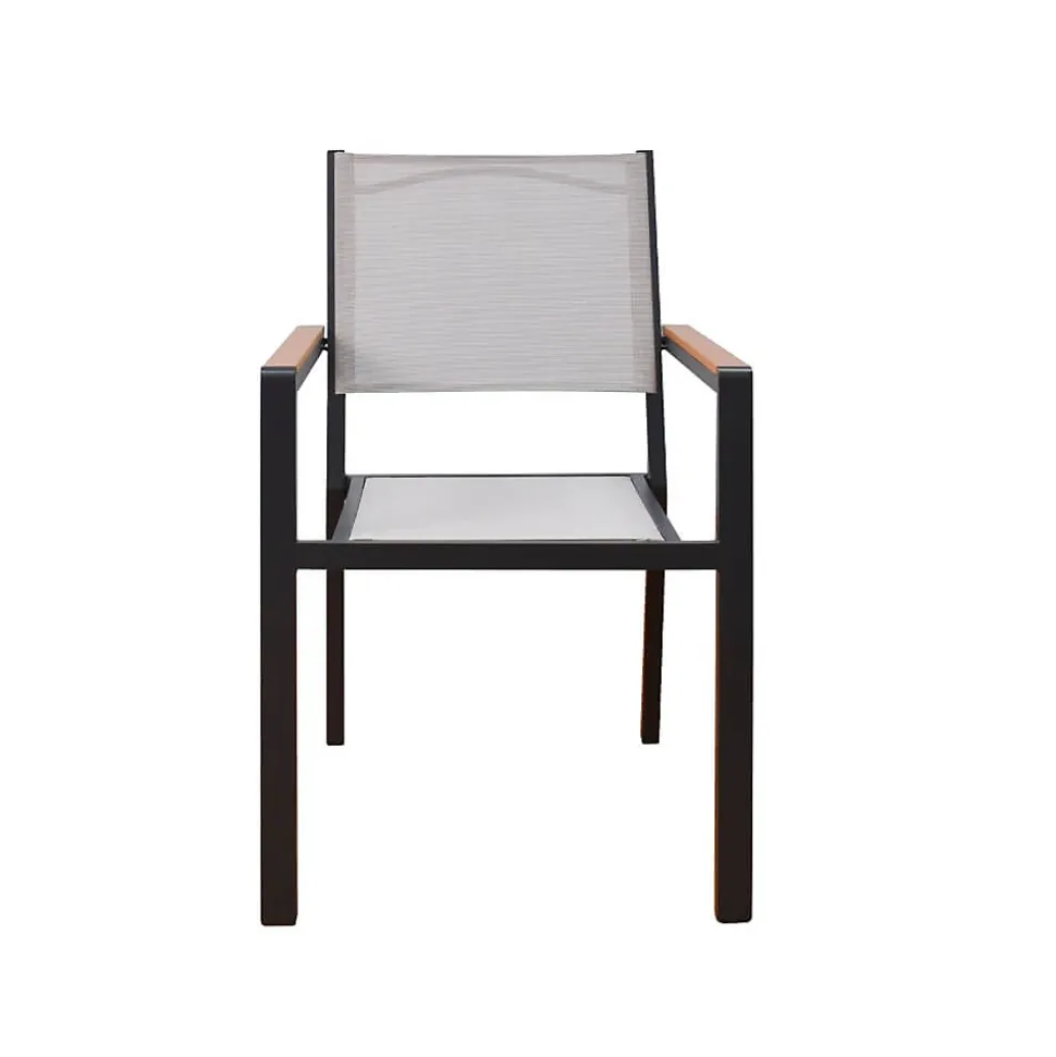 HOME DELUXE Chaise de jardin empilable SEDIA - 1 pièce Chaise empilable, chaise de balcon, chaise de terrasse
