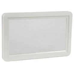 Hublot pour porte de garage rectangulaire G.C.N.V Protecta en PVC blanc l.34,2 x H.21 cm