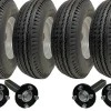 Jeu de 4 - 5.00-10 4ply WANDA P802 TRAILER WHEEL 4/100 & Hub & Stub axle 4/100 M