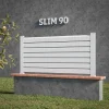 Kit Clôture SLIM PVC Blanc H. 90 cm x L. 11.10 m - 7 Lisses claire-voie
