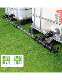 Kit Raccordement 2 Cuves eau 1000 L - S60X6 / S60X6