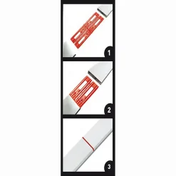 Kit règles de maçon 4 x 1 mètre Ocai Fixalu + 3 adaptateur et sacoche de rangement