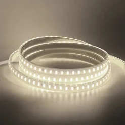 Kit Ruban LED 220v 10M blanc neutre 4000K étanche IP65 avec fixations fournies, intérieur et extérieur