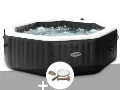Kit spa gonflable Intex PureSpa Carbone octogonal Bulles et Jets 6 places + Kit d'entretien