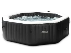 Kit spa gonflable Intex PureSpa Carbone octogonal Bulles et Jets 6 places + Kit d'entretien