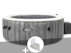 Kit spa gonflable Intex PureSpa Baltik rond Bulles 6 places + Porte-verre