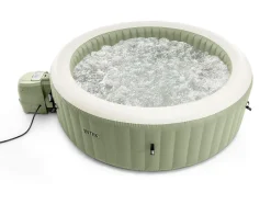 Kit spa gonflable Intex PureSpa Olive rond Bulles 8 places + Kit d'entretien