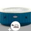 Kit spa gonflable Intex PureSpa Blue One rond Bulles 2/4 places + Kit d'entretien