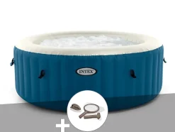 Kit spa gonflable Intex PureSpa Blue One rond Bulles 2/4 places + Kit d'entretien
