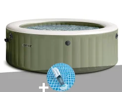 Kit spa gonflable Intex PureSpa Olive rond Bulles 6 places + Aspirateur