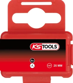 KS Tools - 911.2926 - Boîte de 5 embouts de vissage TRI-WING - L.25 mm - 1/4 - 6