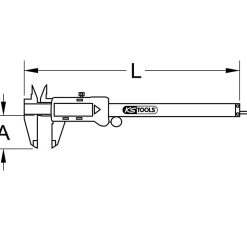 KS Tools - 300.0532 - Calibre à coulisse digital, 0-150 mm
