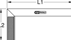 KS Tools - 300.0221 - Equerre droite et d'onglet, L.300 mm
