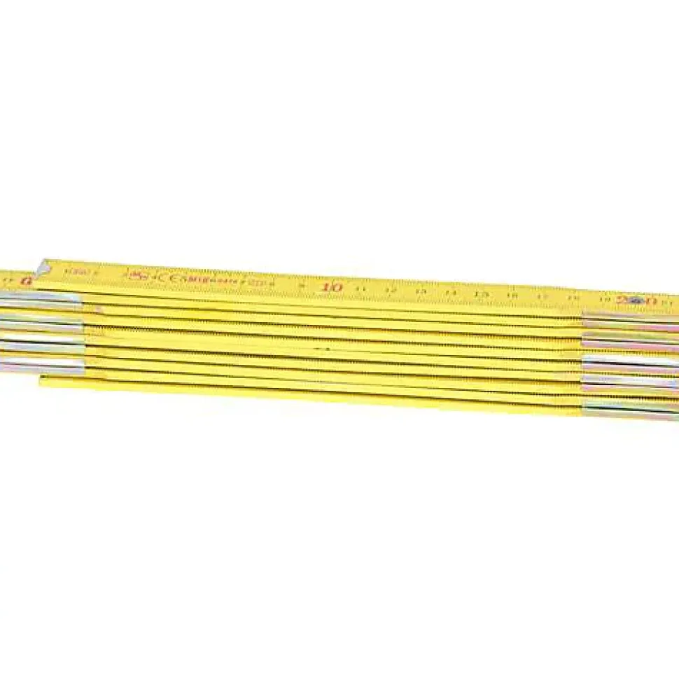 KS Tools - 300.0060 - Mètre pliant jaune en bois, L. 2 m