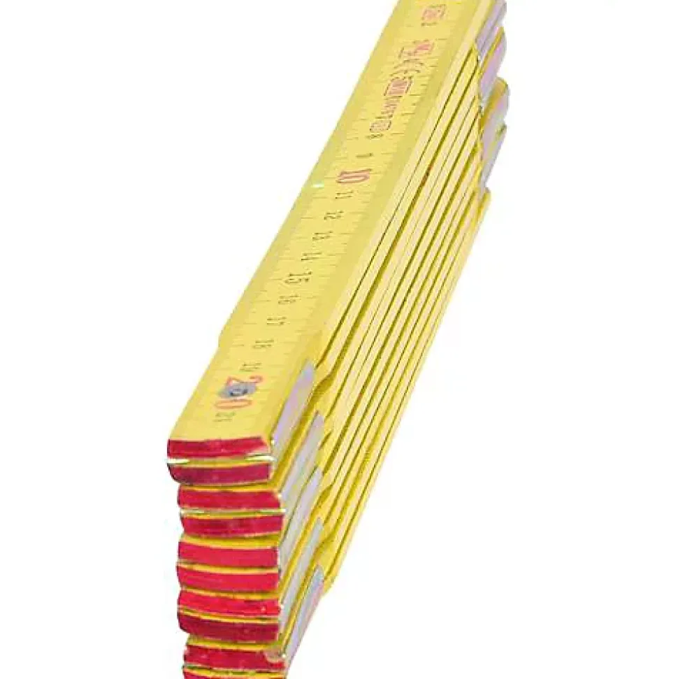 KS Tools - 300.0060 - Mètre pliant jaune en bois, L. 2 m