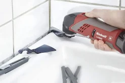 KWB by Einhell Set de 4 outils multifonctions pour le carrelage (1 râpe, 2 lames de scie, 1 grattoir)