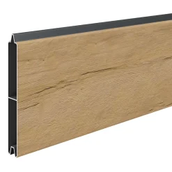 Lame de clôture pour pose emboîtée en aluminium décor chêne Neva Klikstrom, L.179,8 x H.15,5 x ép.2,1 cm