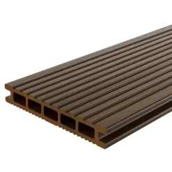 Lame de terrasse composite chocolat Neva Klikstrom L. 220 cm x l. 14,5 cm