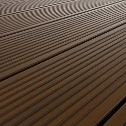 Lame de terrasse composite chocolat Neva Klikstrom L. 220 cm x l. 14,5 cm