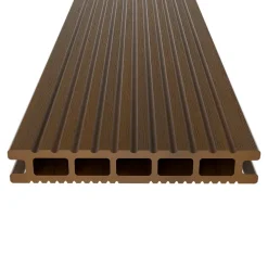 Lame de terrasse composite chocolat Neva Klikstrom L. 220 cm x l. 14,5 cm