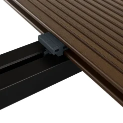 Lame de terrasse composite chocolat Neva Klikstrom L. 220 cm x l. 14,5 cm