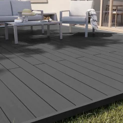 Lame de terrasse composite gris Neva Premium Klikstom L.220 x l.14,5 cm