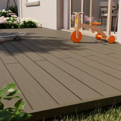 Lame de terrasse composite marron Neva Premium Klikstrom L.220 x l.14,5 cm