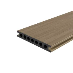 Lame de terrasse composite marron Neva Premium Klikstrom L.220 x l.14,5 cm