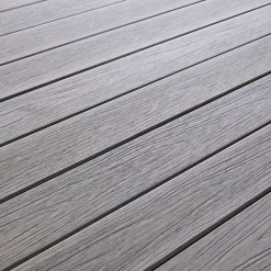 Lame de terrasse composite gris Good Home Hudson L.240 x l.12,7 cm