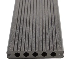 Lame de terrasse composite gris Good Home Hudson L.240 x l.12,7 cm