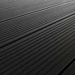 Lame de terrasse composite anthracite Neva Klikstrom L. 220 cm x l. 14,5 cm