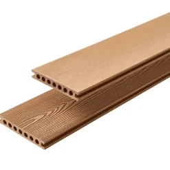 Lame de terrasse composite à clipser marron clair Neva Klikstrom L. 300 cm x l. 14,5 cm