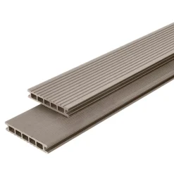 Lame de terrasse composite taupe Neva Klikstrom L. 220 cm x l. 14,5 cm