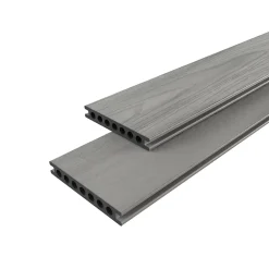 Lame de terrasse composite coloris gris GoodHome Neva Premium