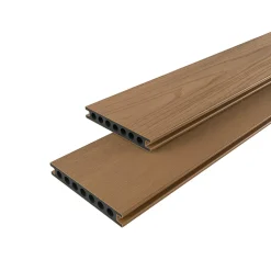 Lame de terrasse composite coloris teck Neva Premium Klikstrom L.220 x l.14,5 cm