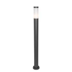 Lampadaire extérieur moderne gris foncé avec opale 110 cm IP44 - Rox