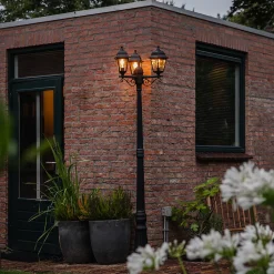 Lanterne classique noire 3 lumières IP44 - Capital