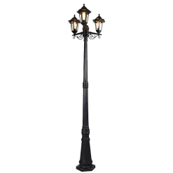 Lanterne d'extérieur classique noire 3 lumières IP44 - New Haven