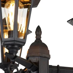 Lanterne d'extérieur classique noire 3 lumières IP44 - New Haven
