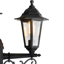 Lanterne d'extérieur classique noire 3 lumières IP44 - New Haven