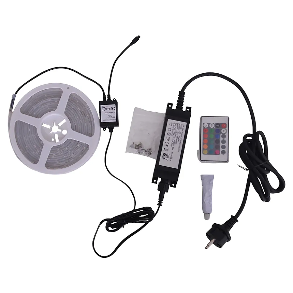 Le LED 'Stripe' outdoor 1000 cm, 36 watts, blanc chaud, avec changement de couleur, dimmable, télécommande et accessoires inclus