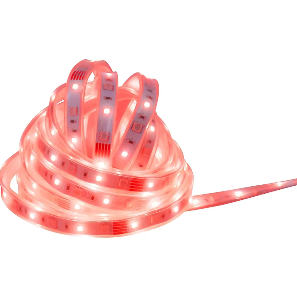 Le LED 'Stripe' outdoor 500 cm, 24 watts, blanc chaud, avec changement de couleur, dimmable, télécommande et accessoires inclus
