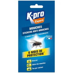 Lot 12 bandes adhésives transparentes anti-mouches Kapo Expert