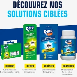 Lot 12 bandes adhésives transparentes anti-mouches Kapo Expert