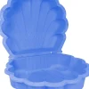 Lot de 2 Bacs à Sable en Forme de Coquillage 87 cm Bleu Avec Couvercle