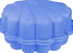 Lot de 2 Bacs à Sable en Forme de Coquillage 87 cm Bleu Avec Couvercle