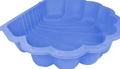 Lot de 2 Bacs à Sable en Forme de Coquillage 87 cm Bleu Avec Couvercle