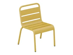 Lot de 2 chaises de jardin empilables pour enfants en métal - Jaune moutarde - POPAYAN de MYLIA