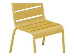 Lot de 2 chaises de jardin empilables pour enfants en métal - Jaune moutarde - POPAYAN de MYLIA