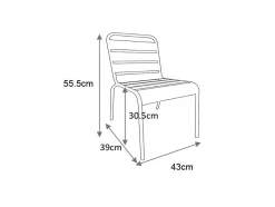 Lot de 2 chaises de jardin empilables pour enfants en métal - Jaune moutarde - POPAYAN de MYLIA